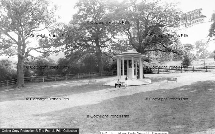 Photo of Runnymede, Magna Carta Memorial c.1960