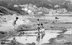 Runswick, Children On The Beach c.1965, Runswick Bay