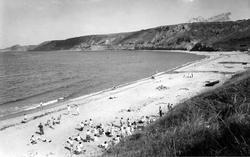 Runswick, The Beach And Headland c.1955, Runswick Bay