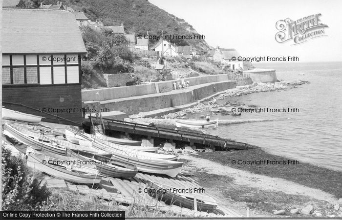 Photo of Runswick, The Sea Wall c.1955
