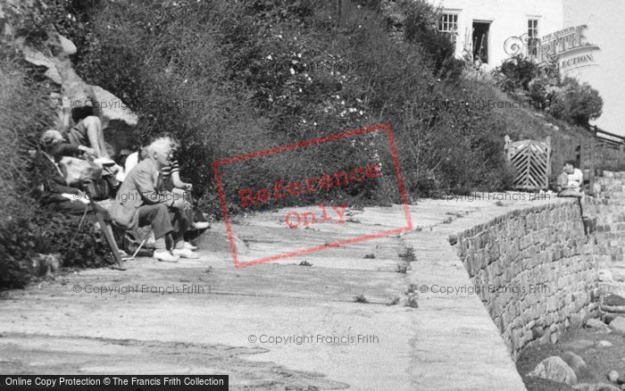 Photo of Runswick, The Seawall c.1955