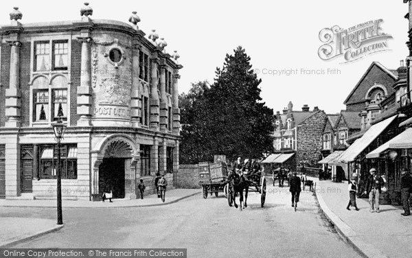 Photo of Rushden, High Street And Post Office c.1890