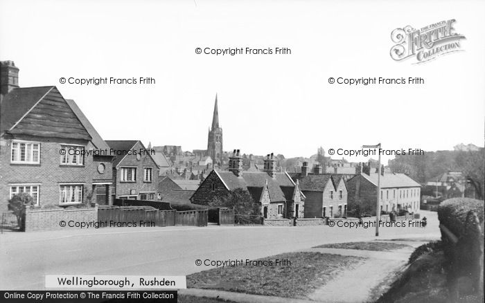 Photo of Rushden, Wellingborough Road c.1950
