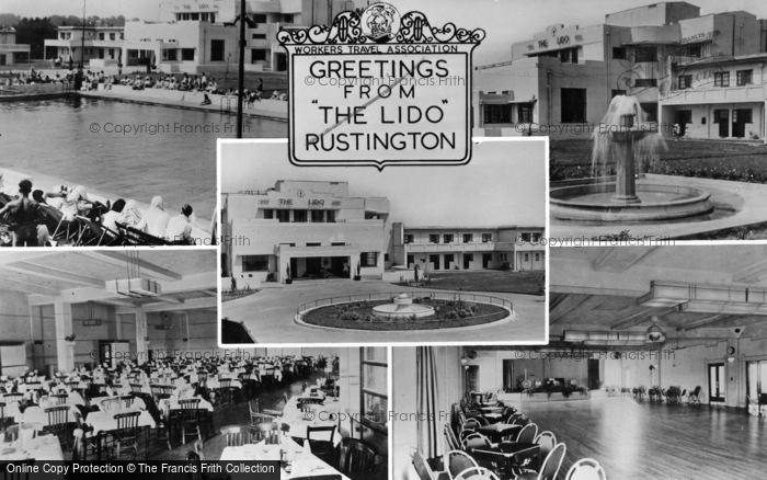 Photo of Rustington, Greetings From The Lido c.1950
