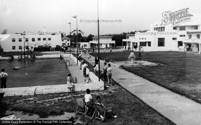 Photo of Rustington, Mallon Dene, Swimming Pool And Lawns c.1950