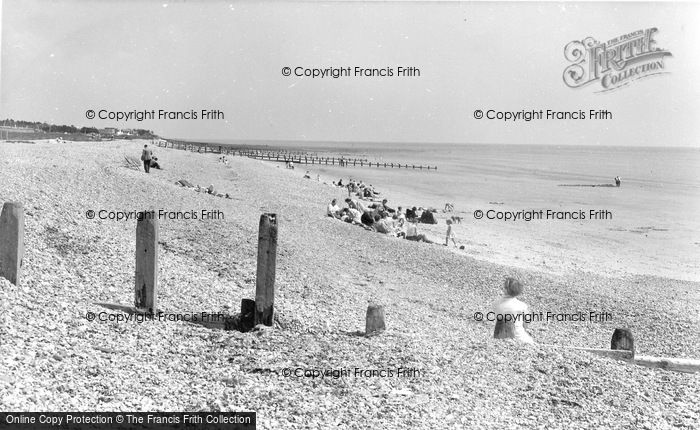 Photo of Rustington, The Beach c.1960