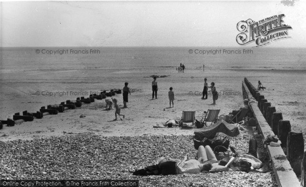 Photo of Rustington, The Beach c.1960