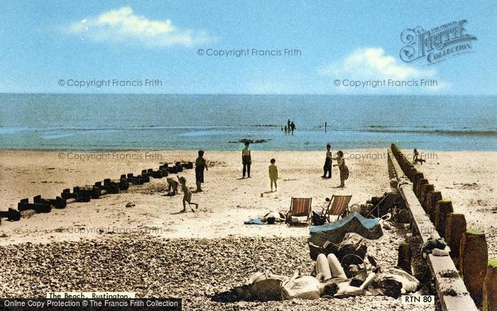Photo of Rustington, The Beach c.1960