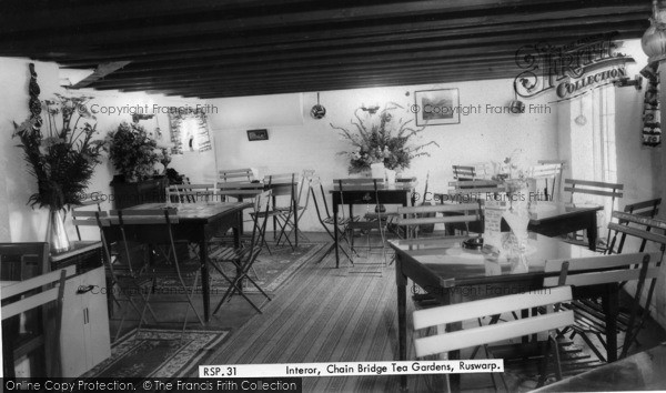 Photo of Ruswarp, Chain Bridge Tea Gardens c.1960