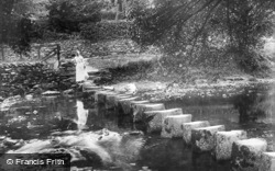 Crossing The Stepping Stones c.1935, Rydal