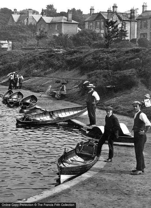 Photo of Ryde, Men And Boys By Canoe Lake 1913