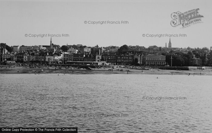 Photo of Ryde, West Beach c.1955