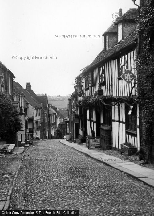 Photo of Rye, Mermaid Street And Inn c.1955