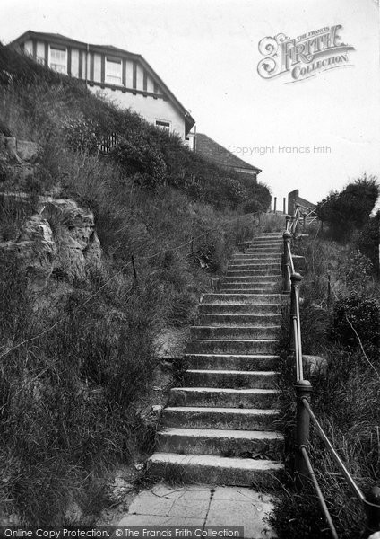 Photo of Rye, Old Steps, West Cliff 1925