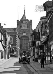 St Mary's Church, From Lion Street c.1955, Rye