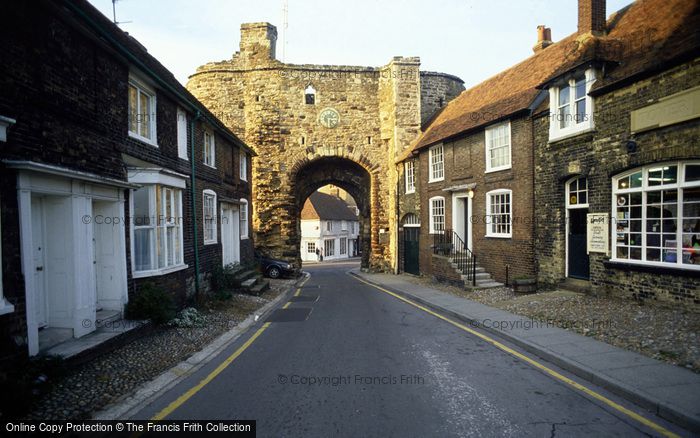 Photo of Rye, The Landgate From Old Town c.1990