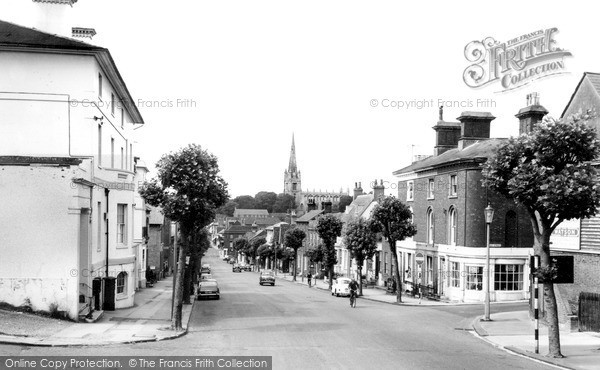 Photo of Saffron Walden, High Street And Church c.1965