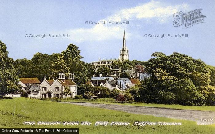 Photo of Saffron Walden, St Mary's Church From The Golf Course c.1955