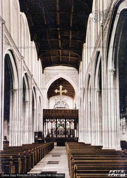 Photo of Saffron Walden, St Mary's Church Interior c.1955