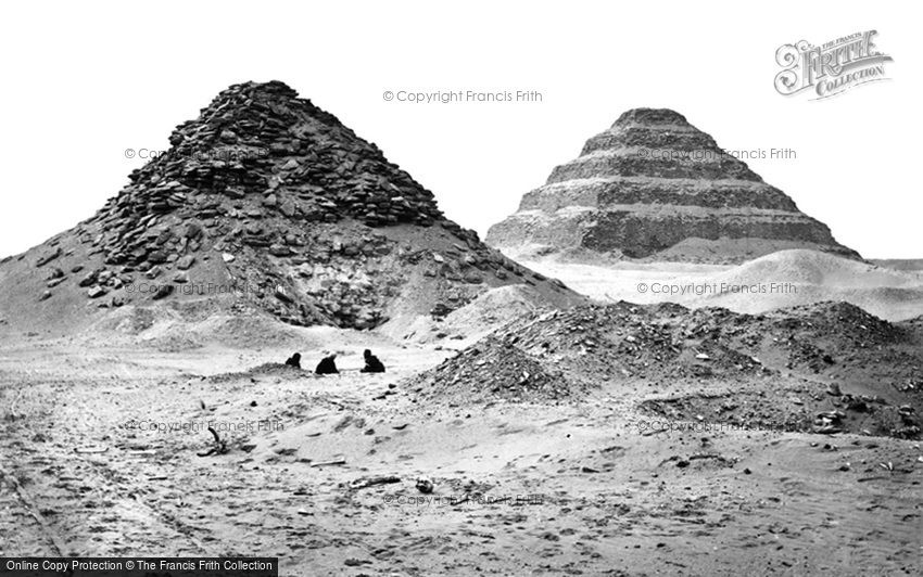 Sakkarah, Pyramids from the North East 1858