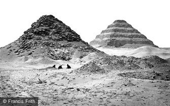 Sakkarah, Pyramids from the North East 1858
