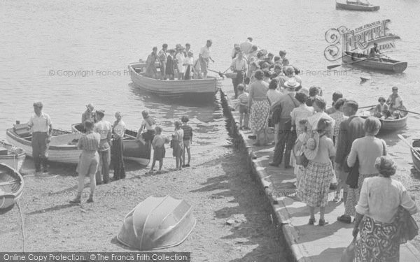 Photo of Salcombe, People Queuing c.1951