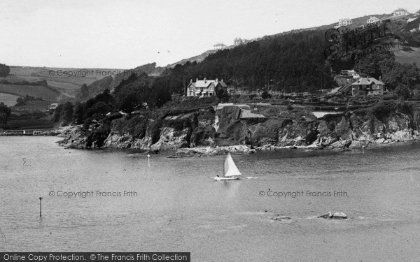Photo of Salcombe, Sailboat In The Bar 1928