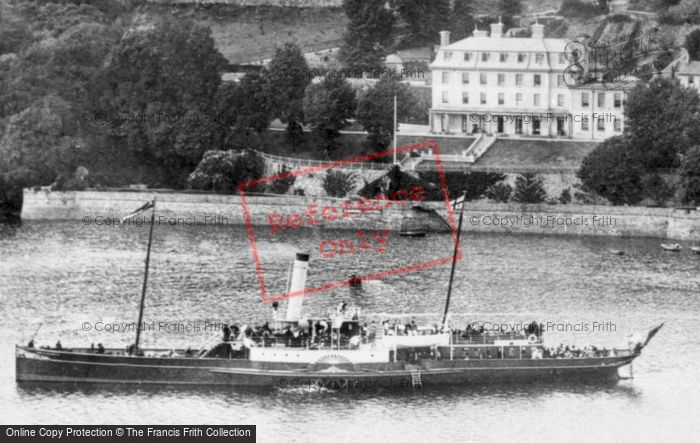 Photo of Salcombe, Steamer From The Hill 1896