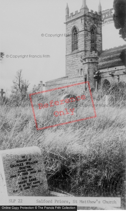 Photo of Salford Priors, St Matthew's Church c.1960