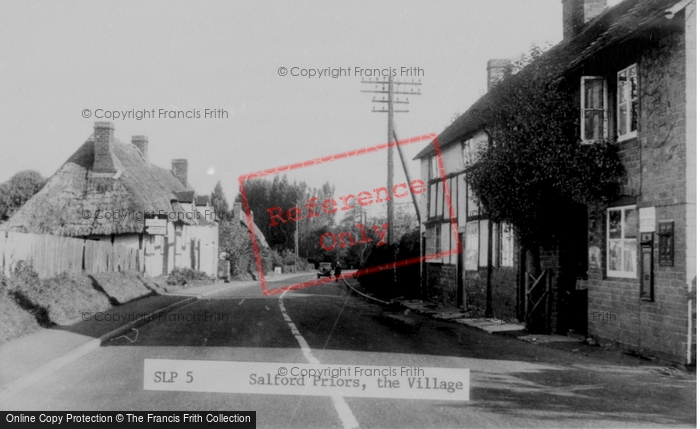 Photo of Salford Priors, The Village c.1955