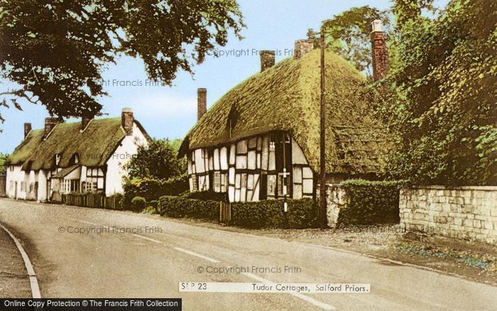 Photo of Salford Priors, Tudor Cottages c.1960