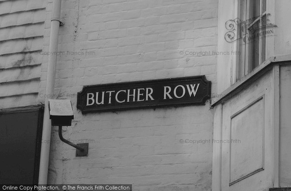 Photo of Salisbury, Butcher Row Sign 2004