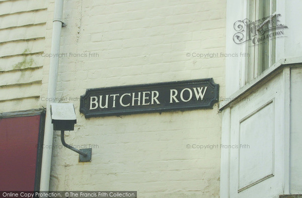 Photo of Salisbury, Butcher Row Sign 2004