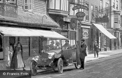 Car Outside The Old George Hotel, High Street 1919, Salisbury