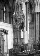 Cathedral Choir, Bishop's Throne 1914, Salisbury