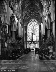 Cathedral, Choir West 1919, Salisbury