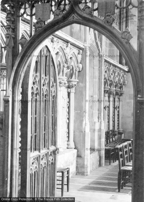 Photo of Salisbury, Cathedral, Entrance To Morning Chapel Showing Old Rood Screen 1914