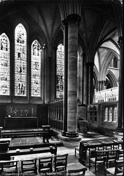 Photo of Salisbury, Cathedral, North Choir Aisle Chapel 1919