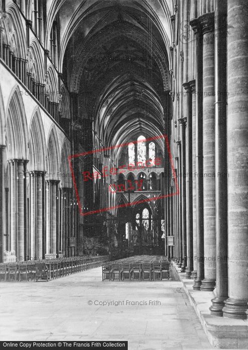 Photo of Salisbury, Cathedral, The Nave c.1910