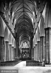 Cathedral, The Nave Looking East 1887, Salisbury
