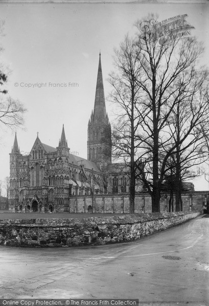 Photo of Salisbury, Cathedral, West c.1955