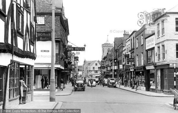 Photo of Salisbury, High Street c.1955
