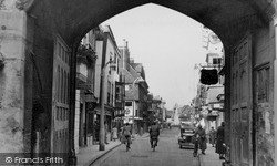 High Street Through The Gate c.1955, Salisbury