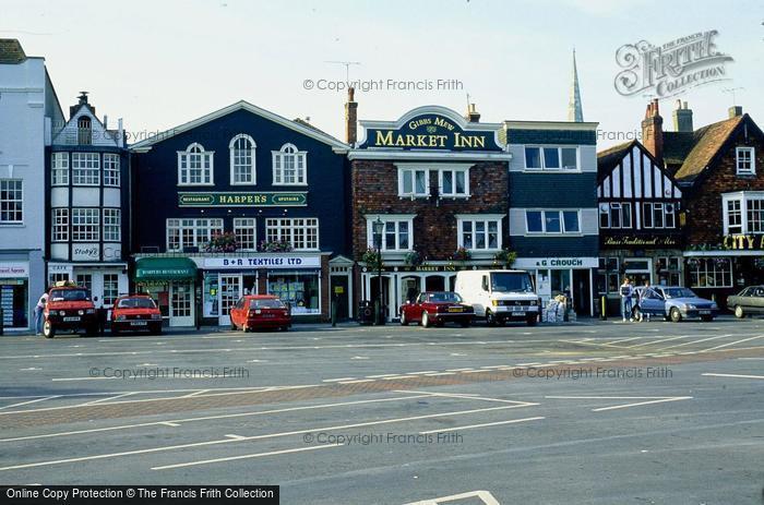 Photo of Salisbury, Market Square, Ox Row Buildings c.1990