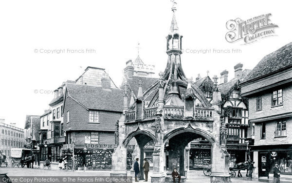 Photo of Salisbury, Poultry Cross And Silver Street 1906