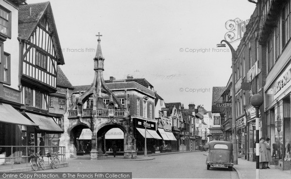 Photo of Salisbury, Silver Street And Poultry Cross c.1955