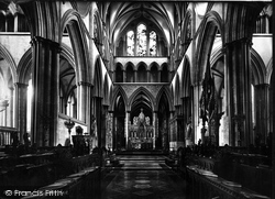The Cathedral, Choir East 1887, Salisbury