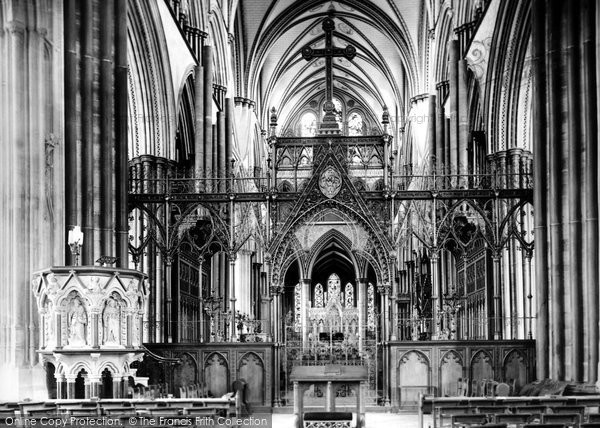 Photo of Salisbury, The Cathedral, Choir Screen 1887