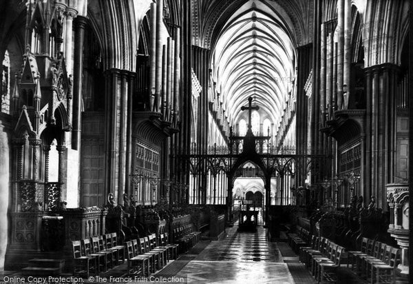 Photo of Salisbury, The Cathedral, Choir West 1887