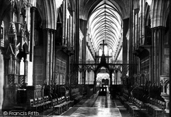 The Cathedral, Choir West 1887, Salisbury